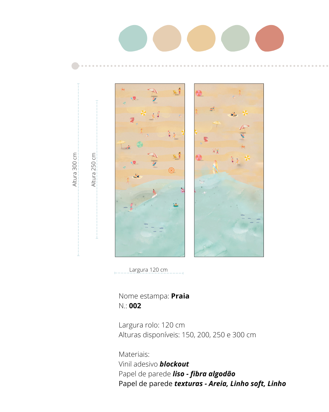 Texturas claras para ambientes de respiro.